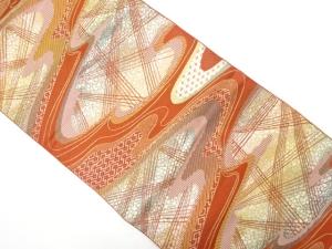 アンティーク　流水模様織り出し名古屋帯（着用可）